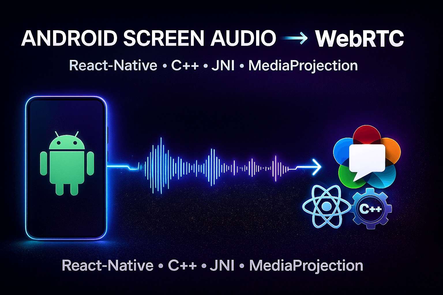 The Missing Guide: Android Screen Audio Streaming with WebRTC (React-Native, JNI, C++ ADM, WebRTC Build)